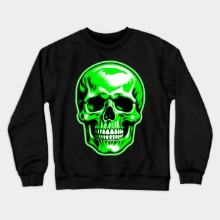 CreepyCool Green Skull Crewneck Sweatshirt